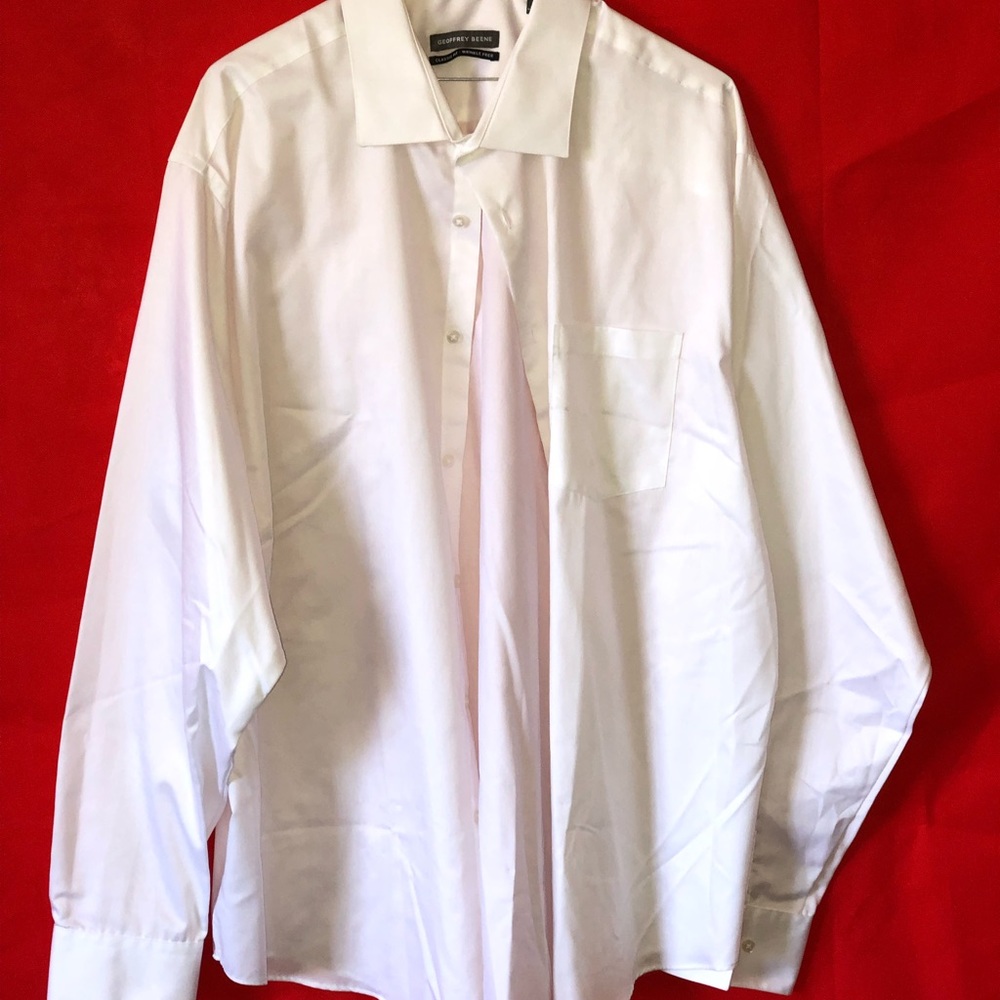GEOFFREY BEENE WHITE BUTTON DOWN